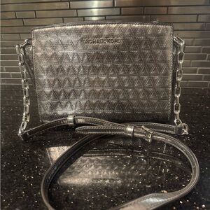 Michael Kors Metallic Gray Crossbody Bag